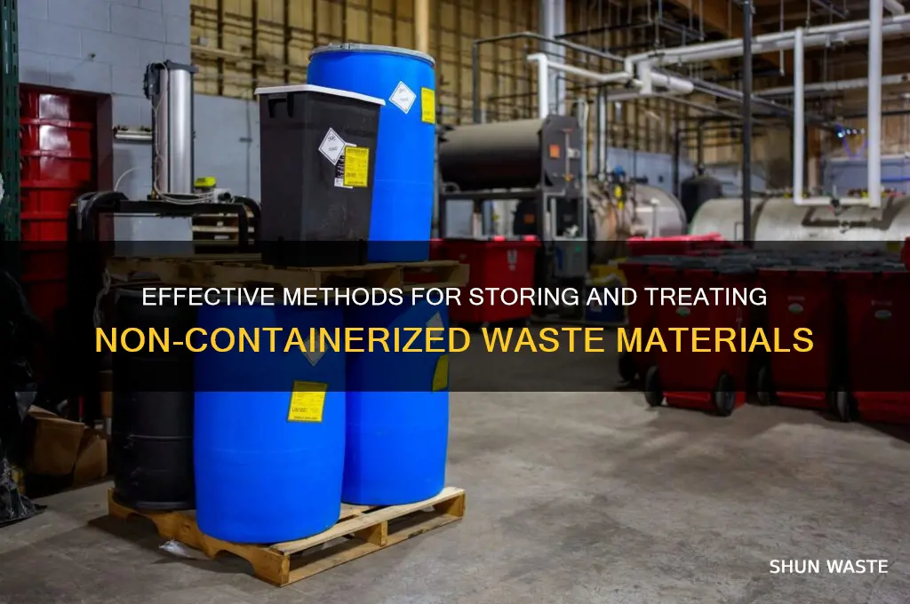 what is used to store or treat non containerized waste