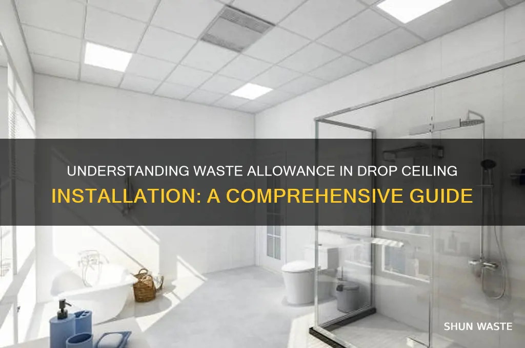 what is waste allowance added to drop ceiling