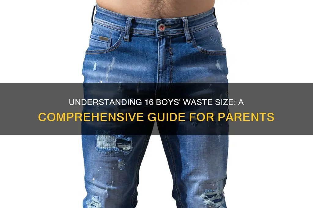 what is waste size in 16 boys
