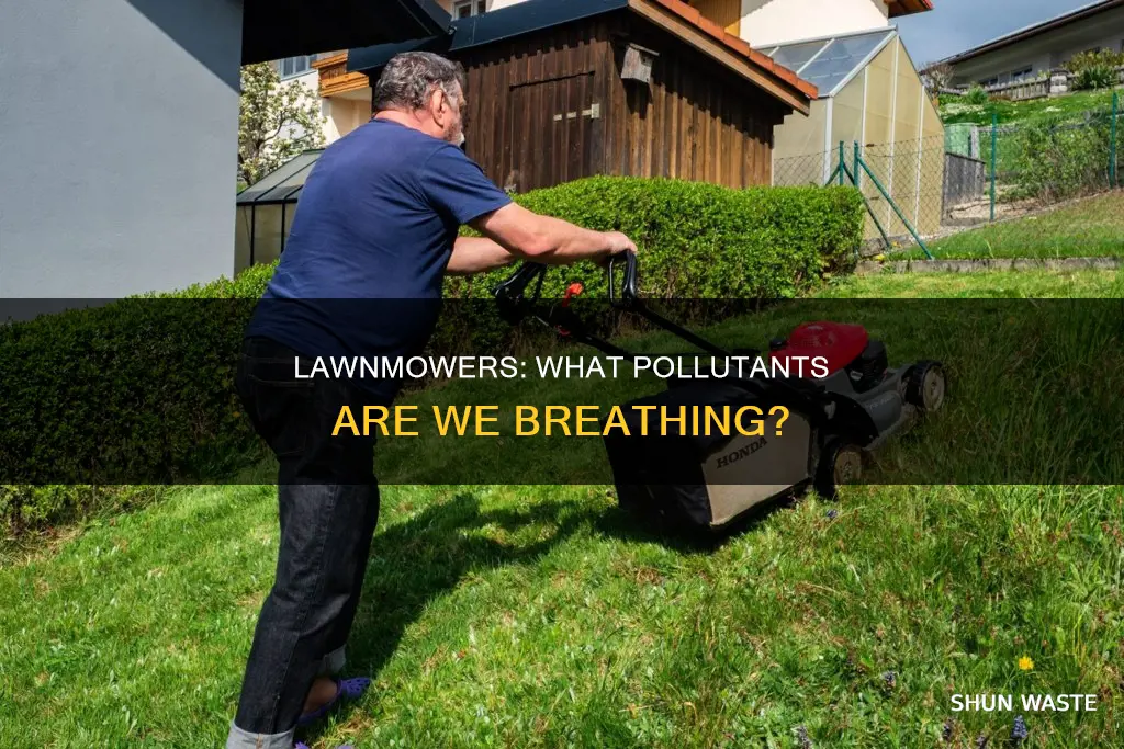 what kind of air pollutants do lawnmowers emit
