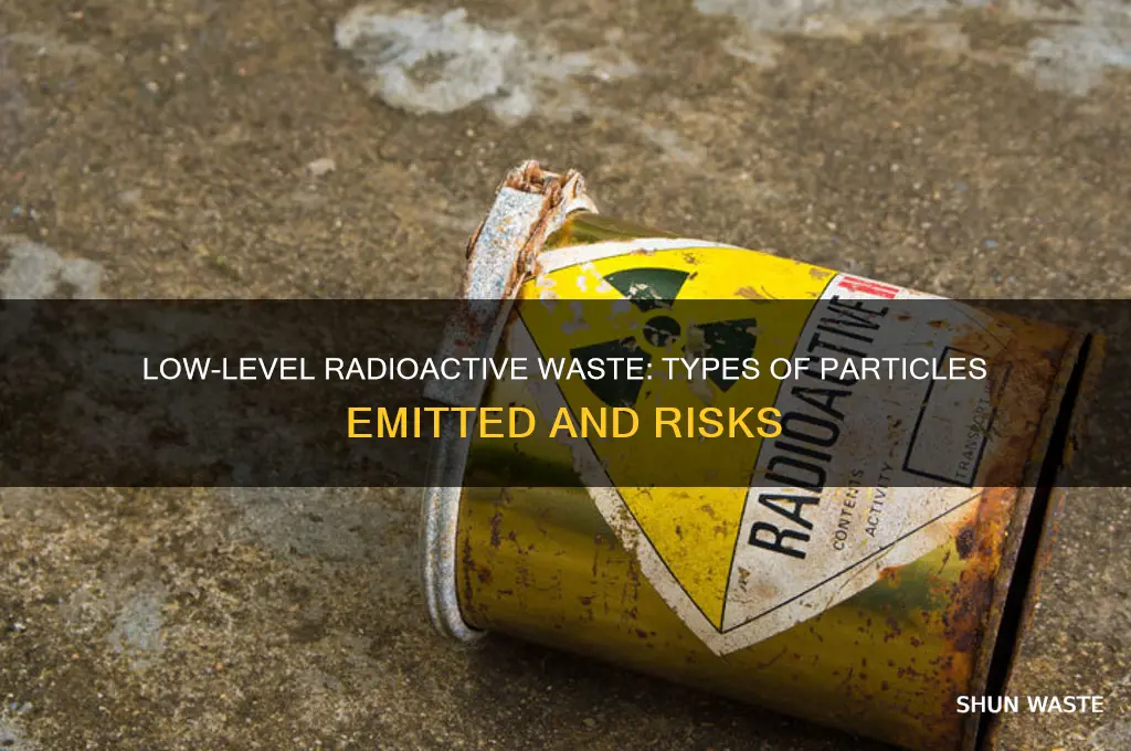 what kind of particles does low-level radioactive waste emit