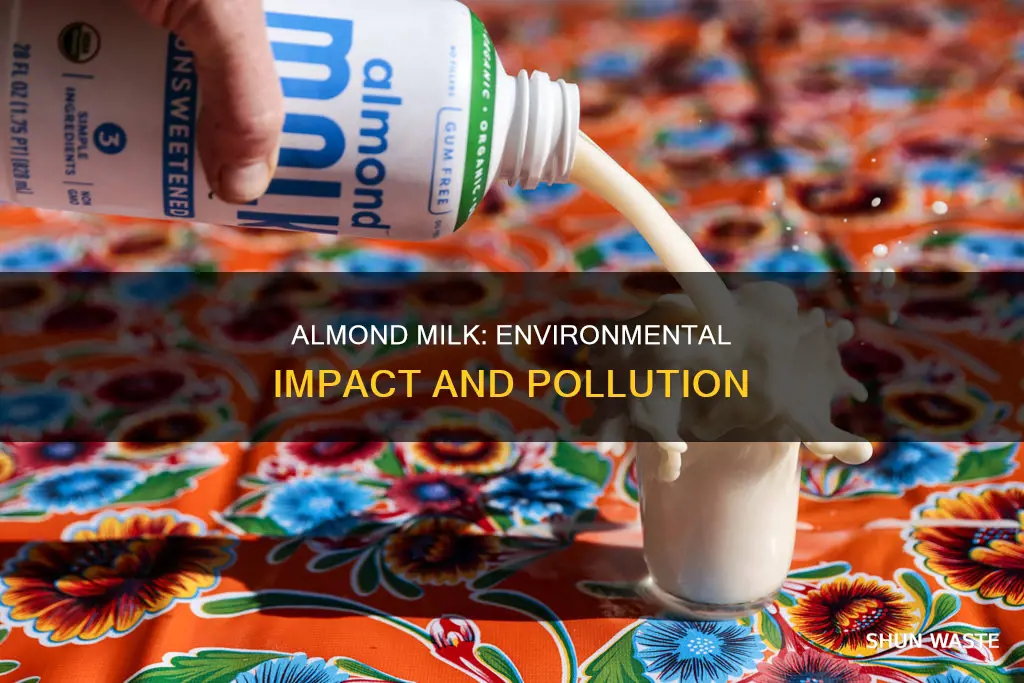 what kind of pollution is generated while producing almond milk