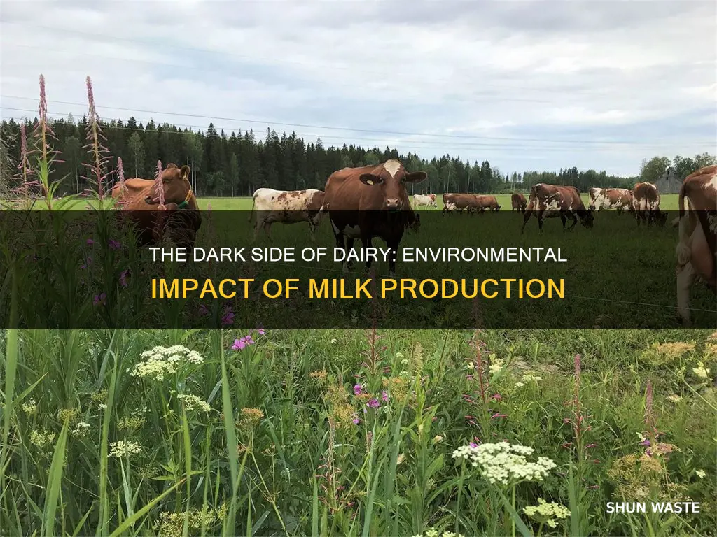 what kind of pollution is generated while producing cow milk