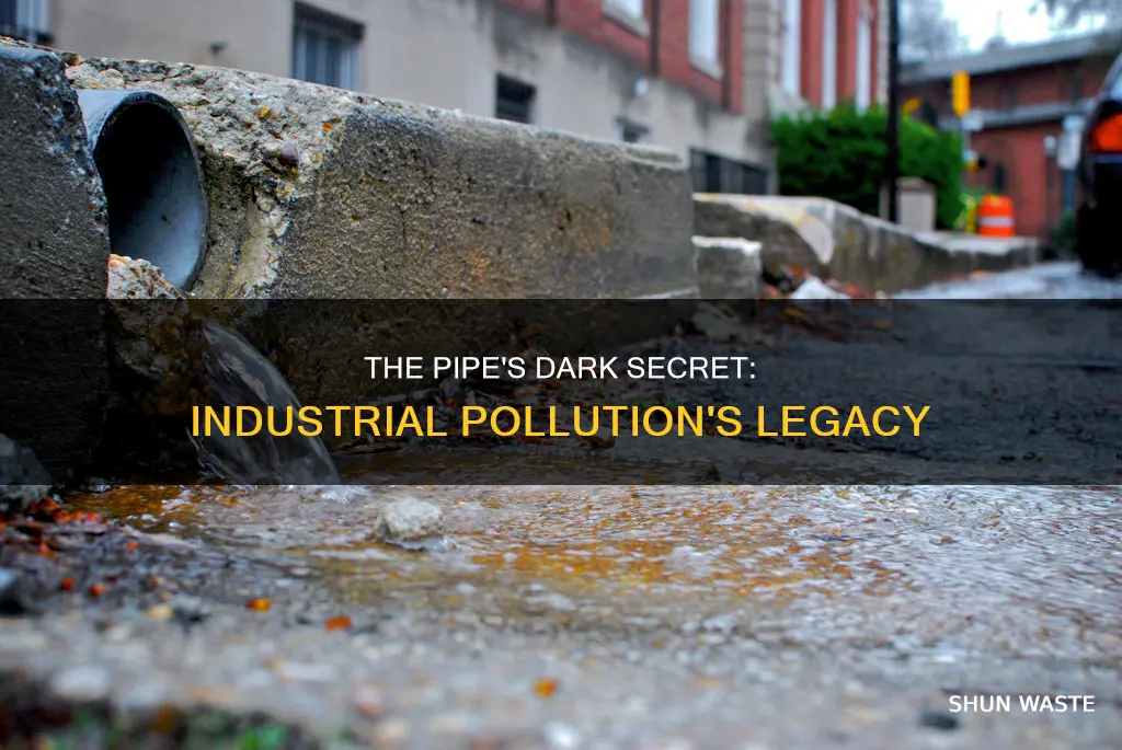 what kind of pollution is illustrated by a pipe gushing
