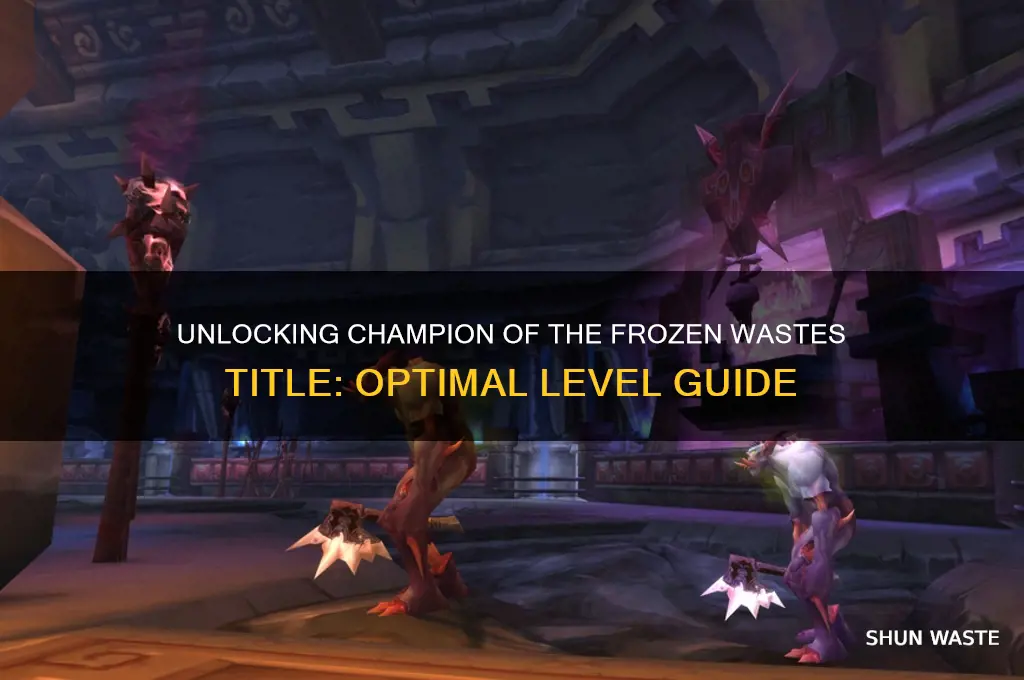 what level to have champion of the frozen wastes title