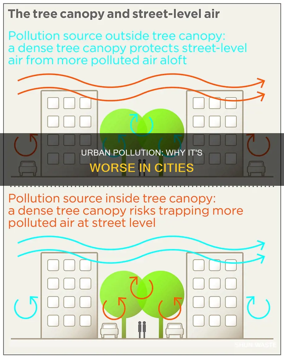 what makes pollution most severe in urban areas when