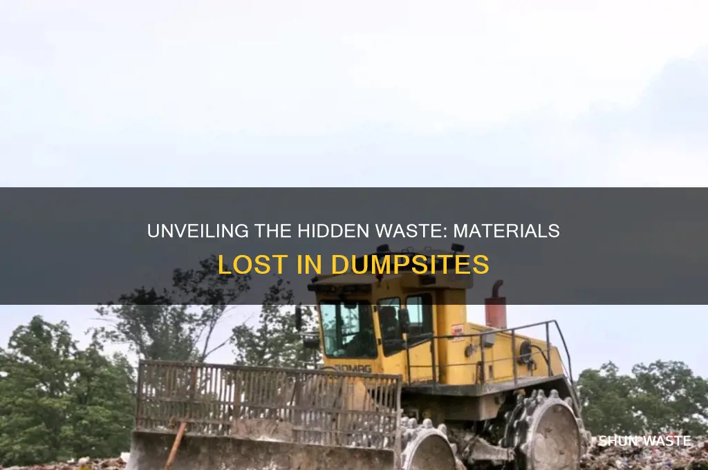 what materials are being wasted in the dumpsites