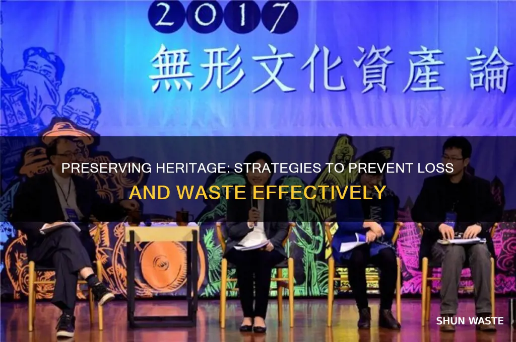 what means to prevent loss or waste in heritage