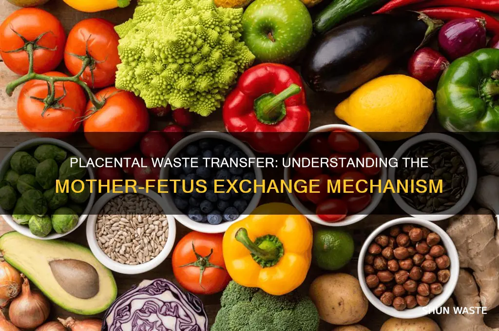 what mechanism waste from placenta to mother