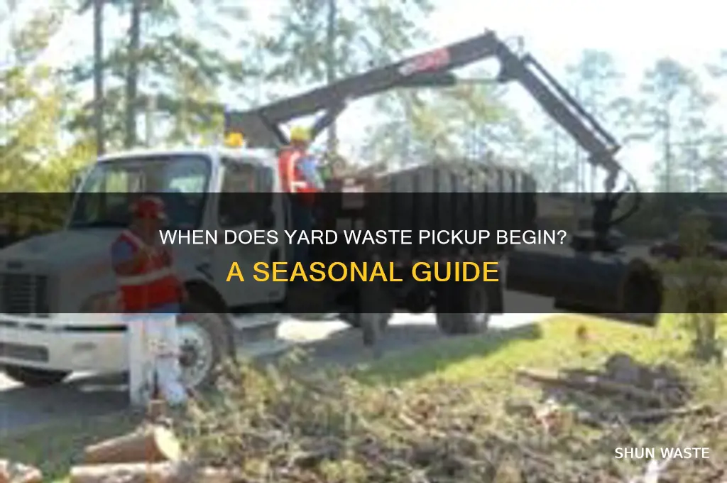 what month does yard waste start beinf picked up