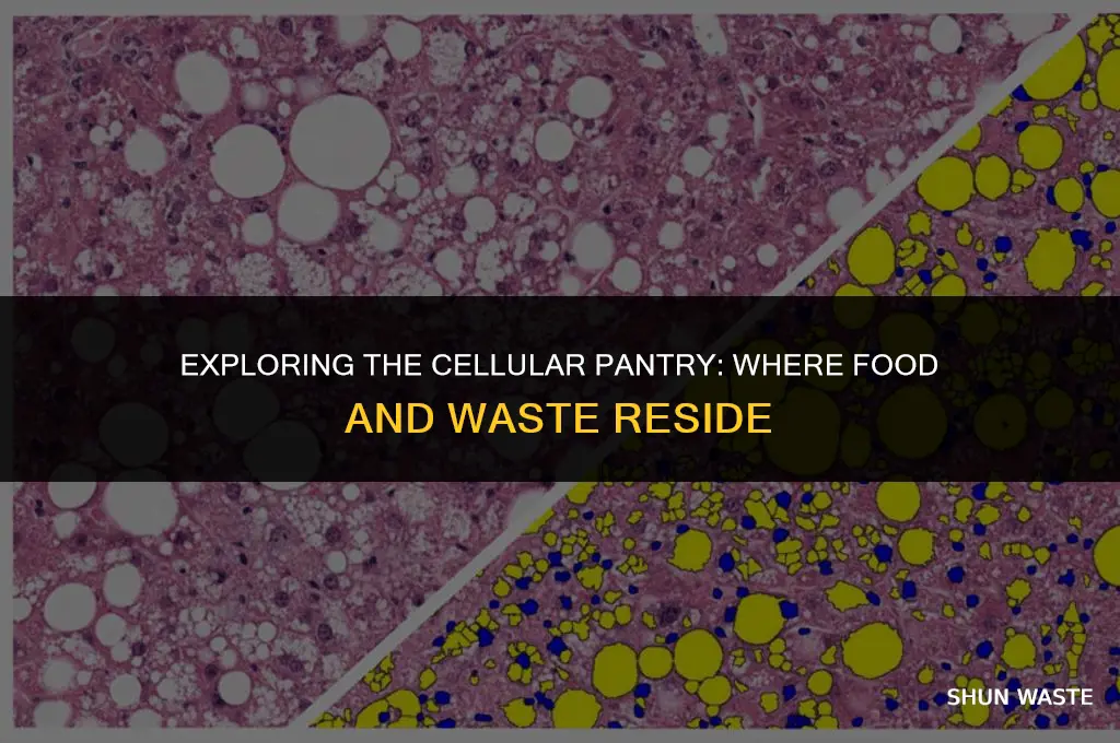 what organelle contains stored food or wastes
