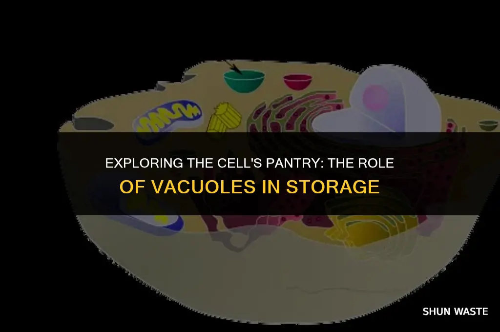 what organelle large storage container for water food and waste