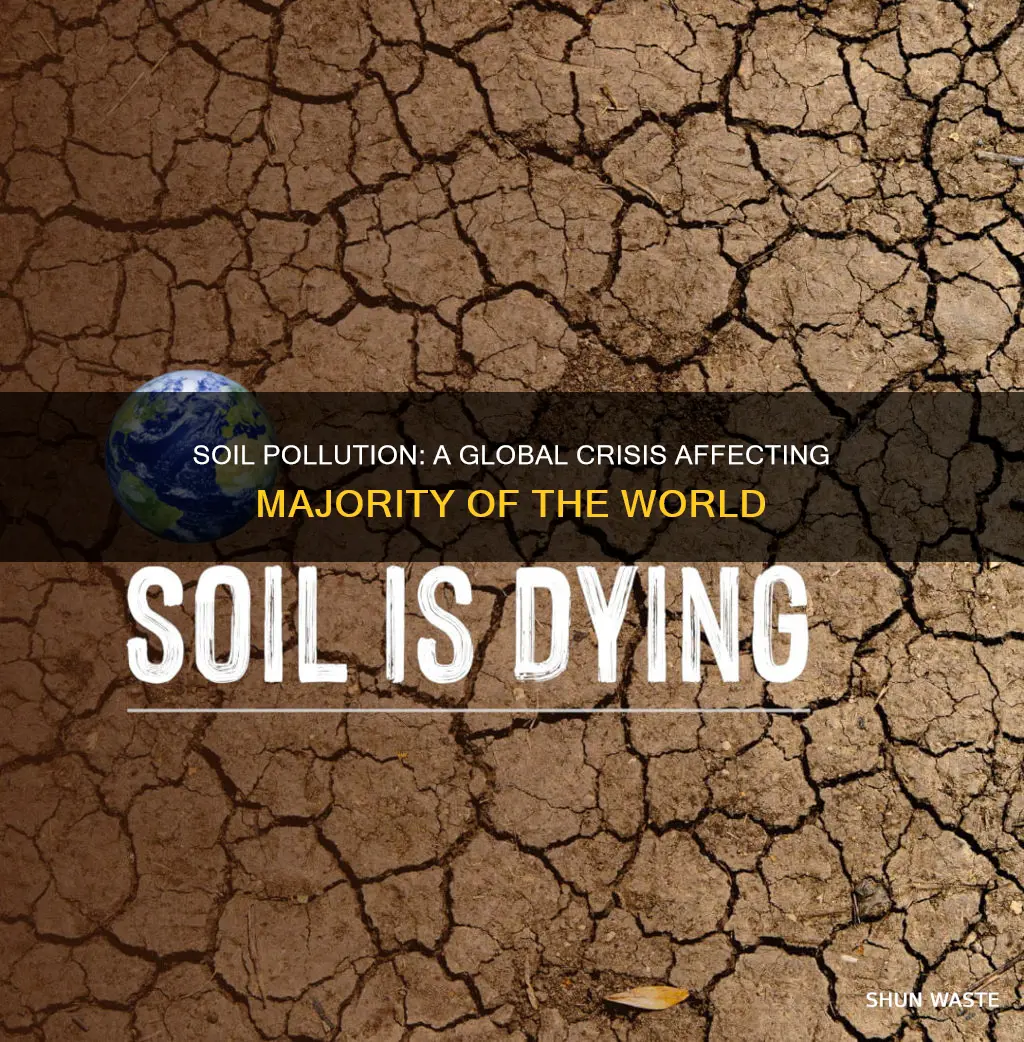 what percenaage is the world effected by soil pollution