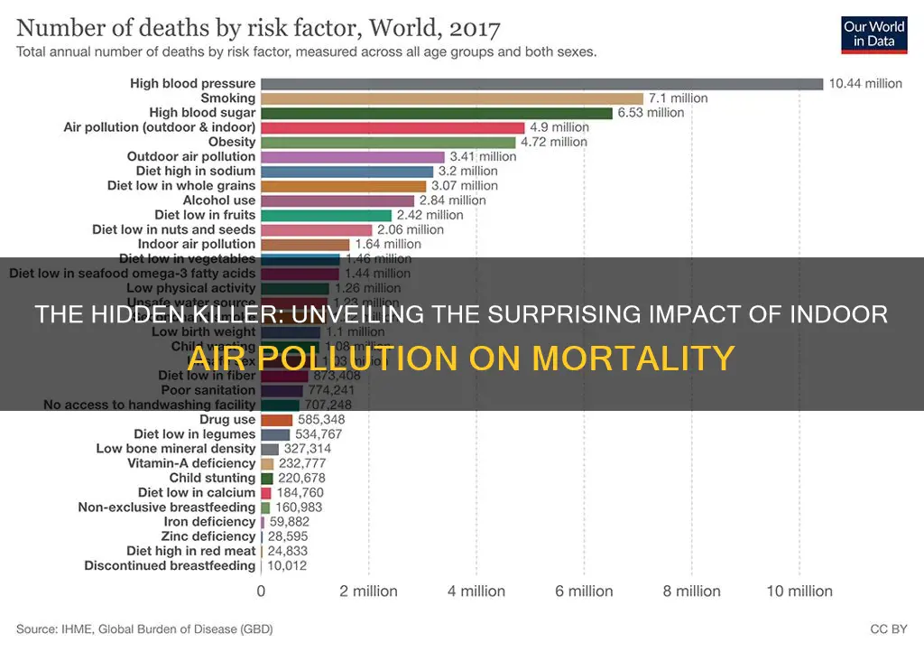 what percent of deaths were caused by indoor air pollution