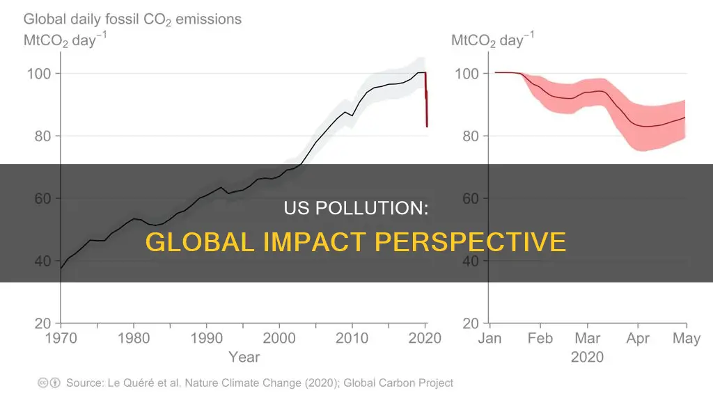 what percent of total is us pollution compared to world