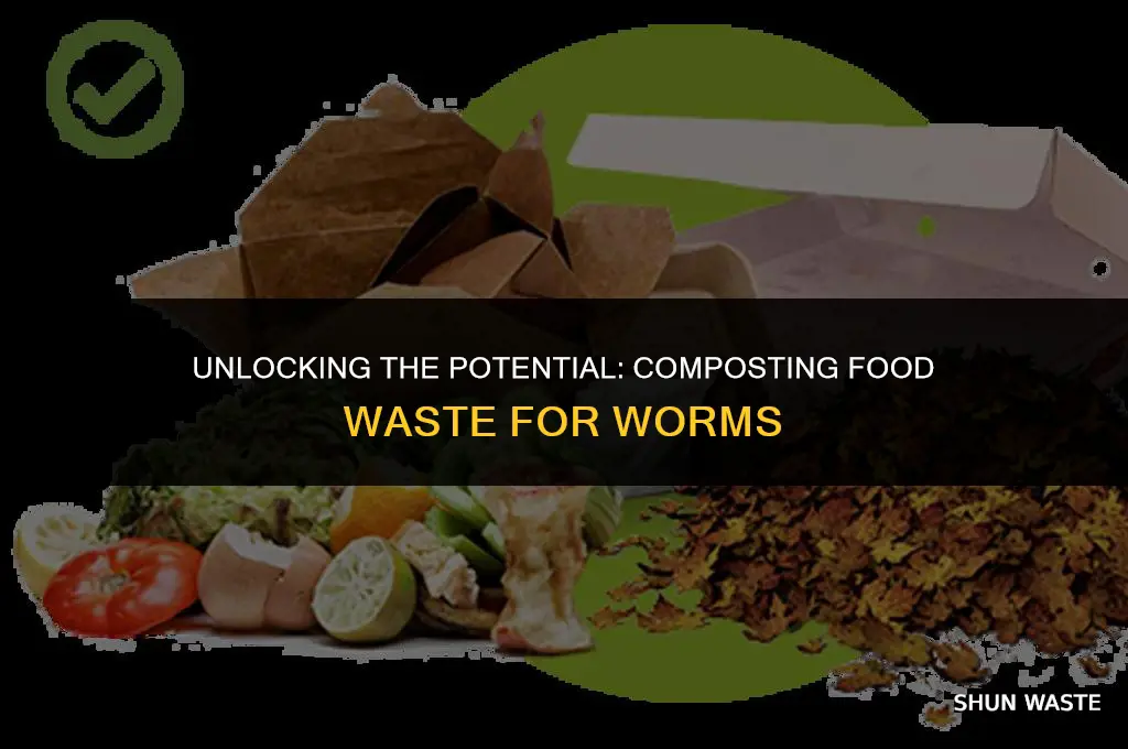what percentage of food waste is compostable for worms