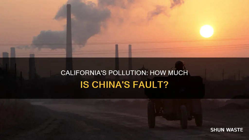 what percentage of pollution in california is from china