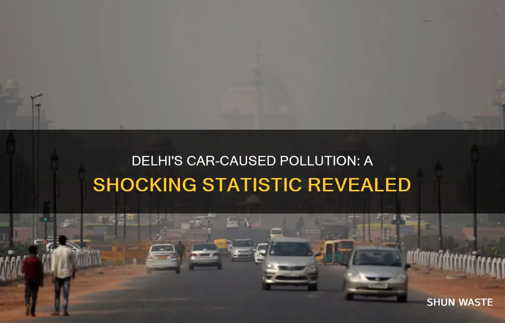 what percentage of pollution is caused by cars in delhi