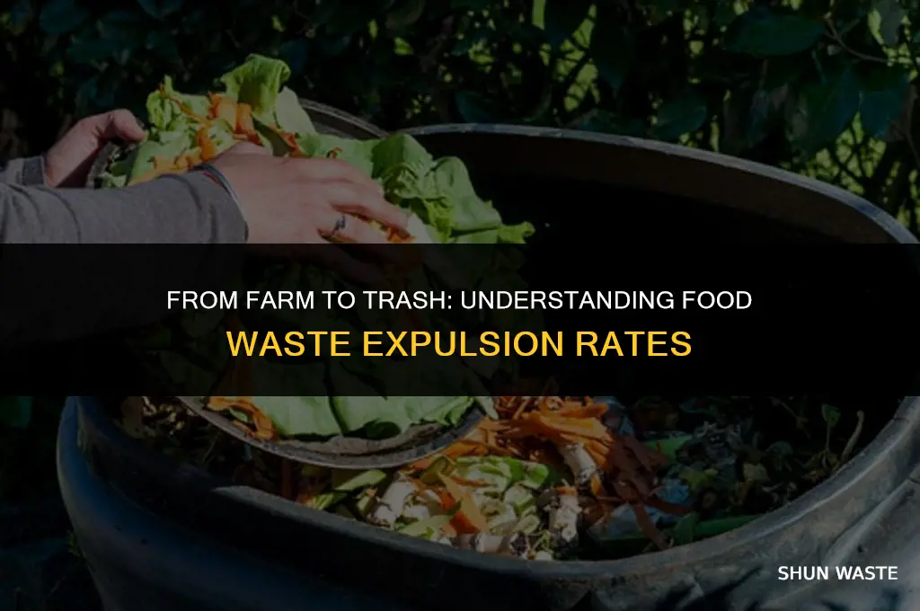 what percentage of the food do we expel as waste