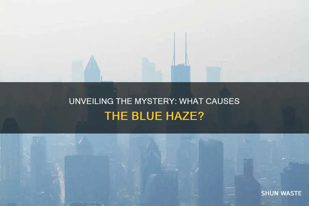 what pollutant causes a blue haze