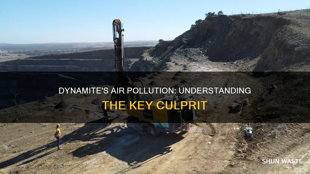 what pollutant fills air from dynamite