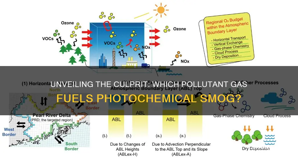 what pollutant gas causes photochemical smog