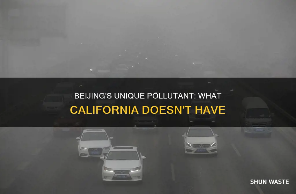 what pollutant is in bejing but not calidornia