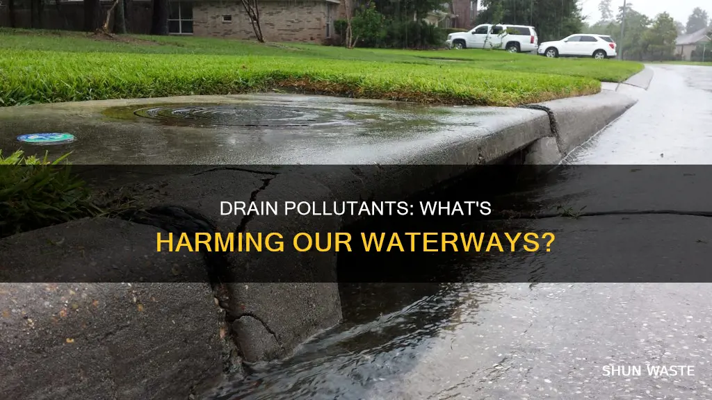 what pollutants are flushed down the drain