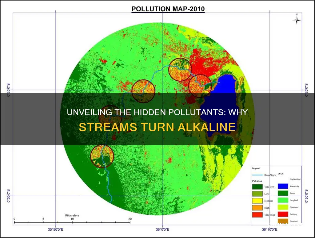 what pollutants cause high ph in streams