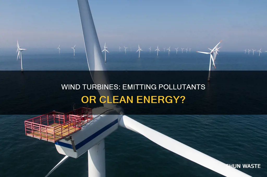 what pollutants do wind turbines emit