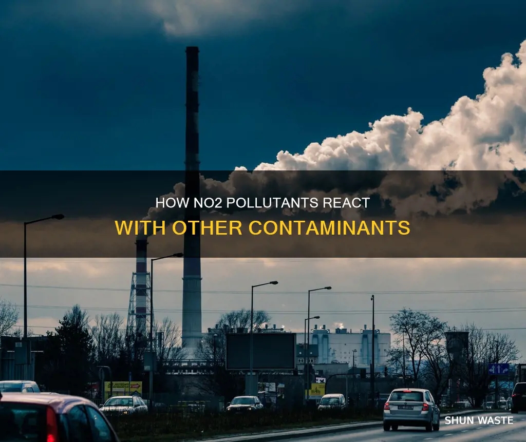 what pollutants no2 react with