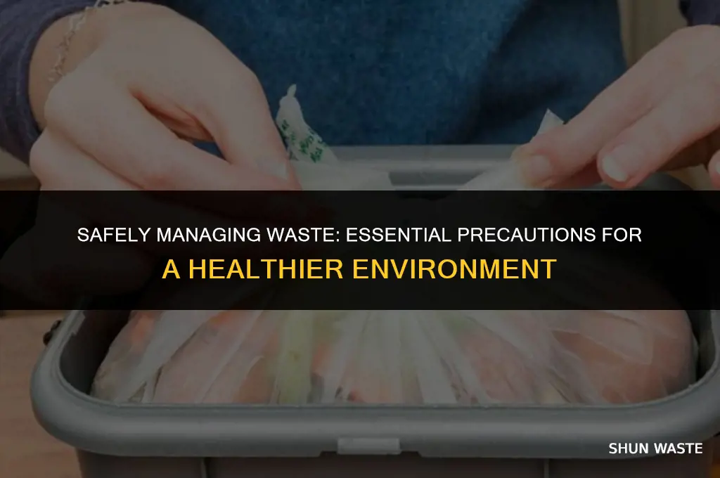 what precautions can be used when handling waste
