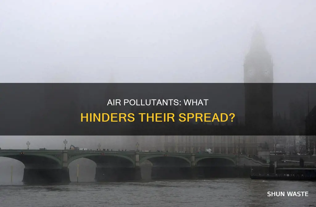 what prevents the dissipation of pollutants by normal air currents