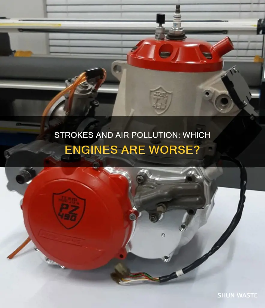 what produces more air pollution 4 strokes or two strokes