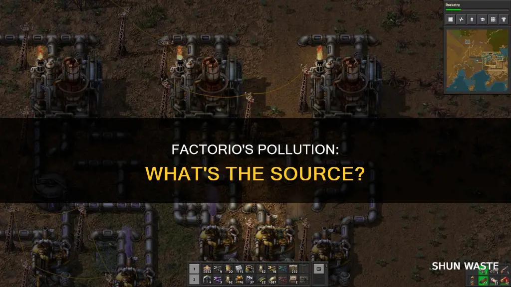 what produces pollution factorio