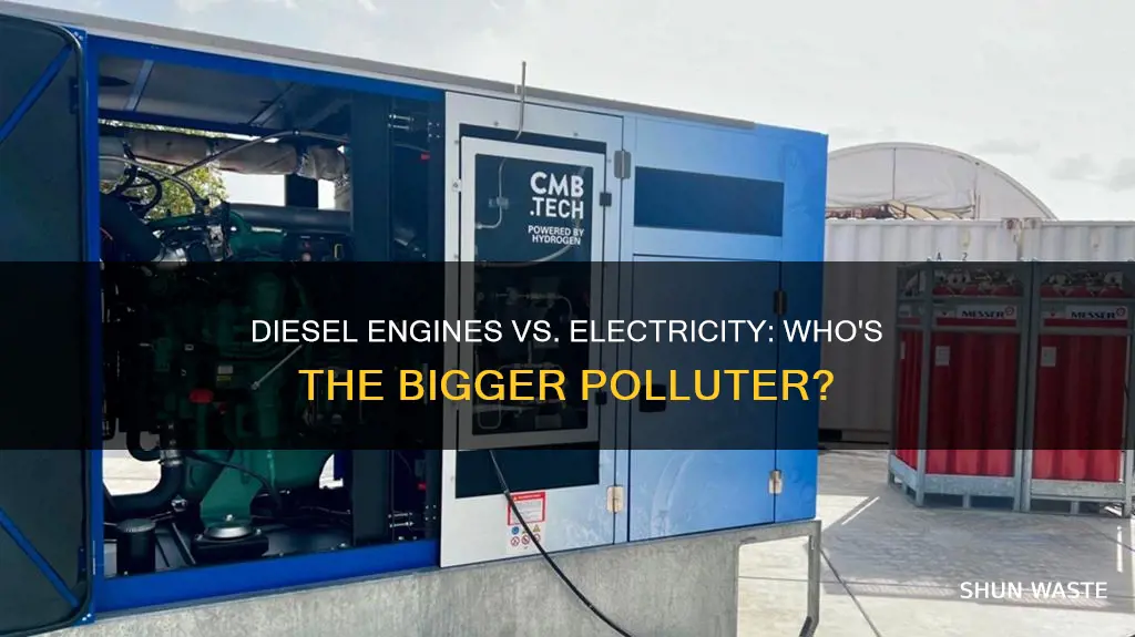 what produces the most pollution dirsels or electricity