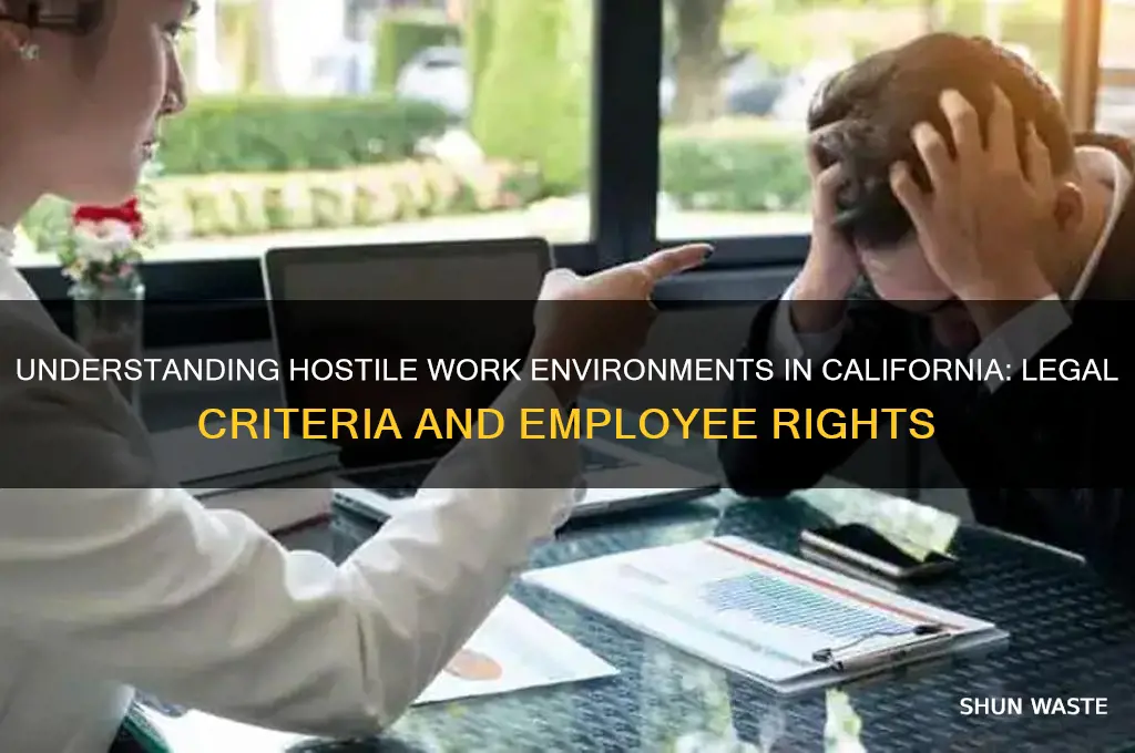what qualifies as a hostile work environment in california