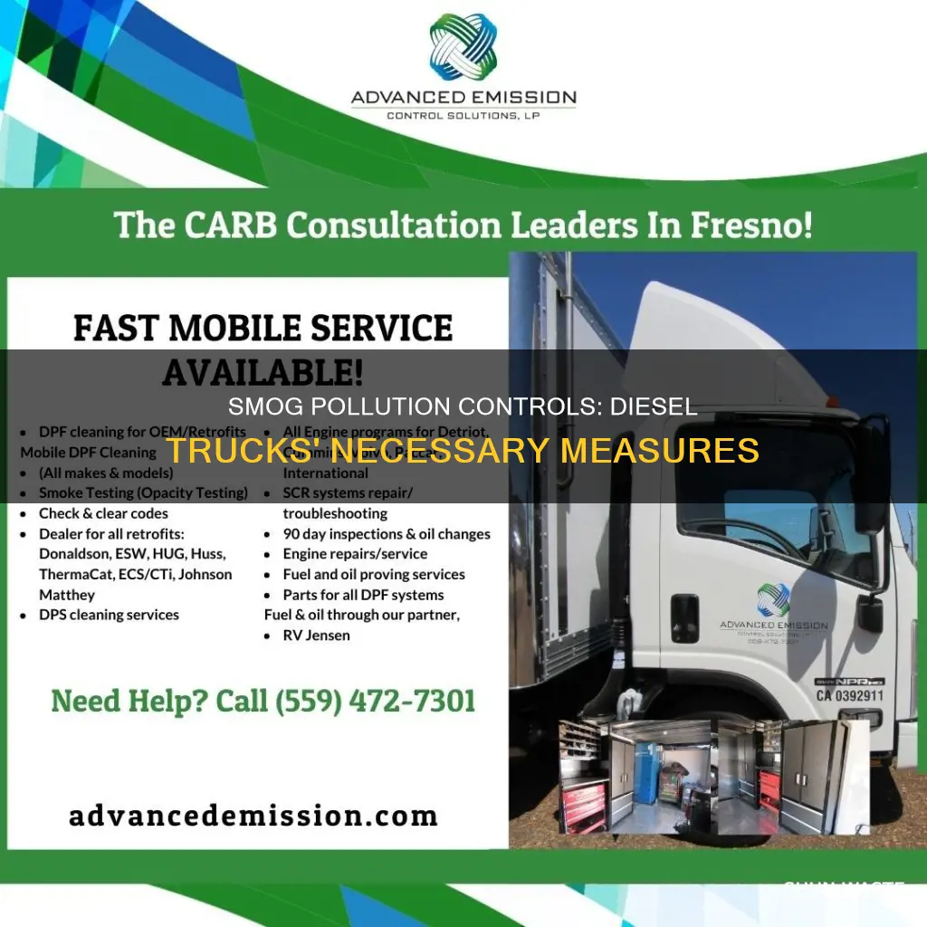 what smog pollution controls are required for diesel trucks