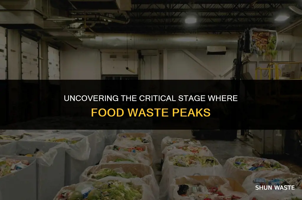 what stage is food waste highest