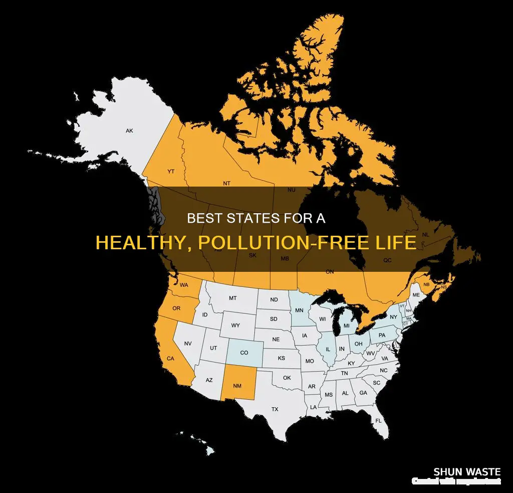 what state has the least pain and pollution