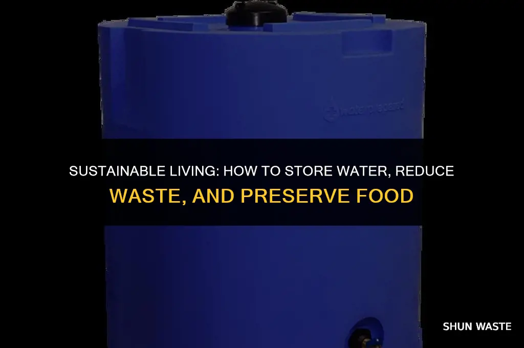what storages water wastes ad food