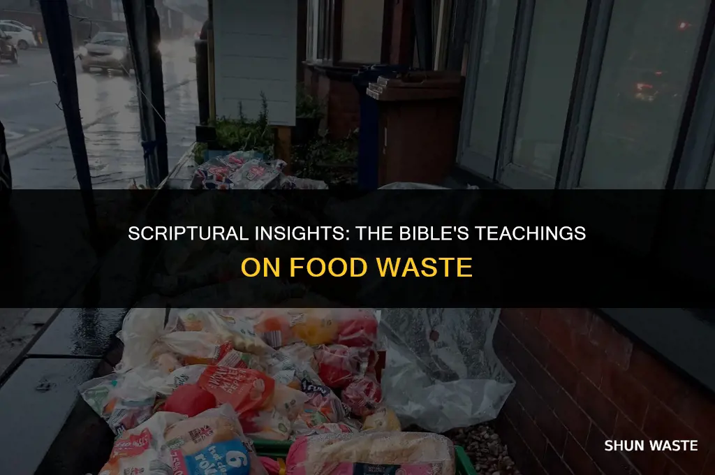 what the bible says about wasting food