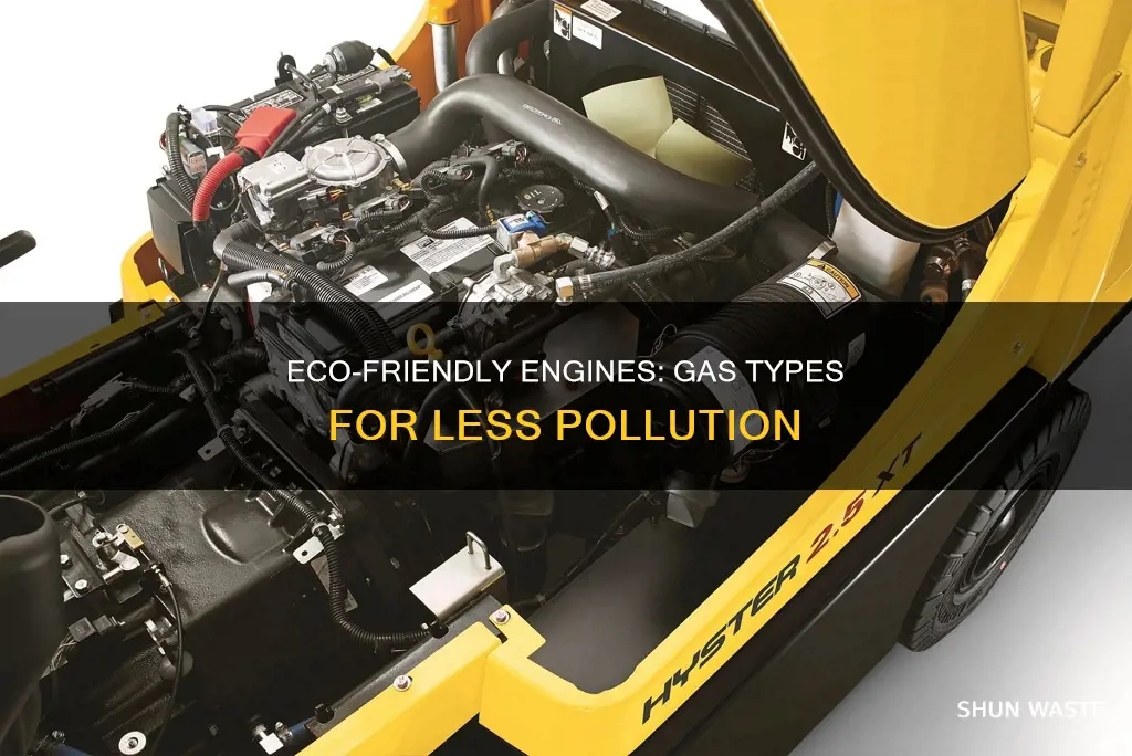 what type gas engine creates less pollution