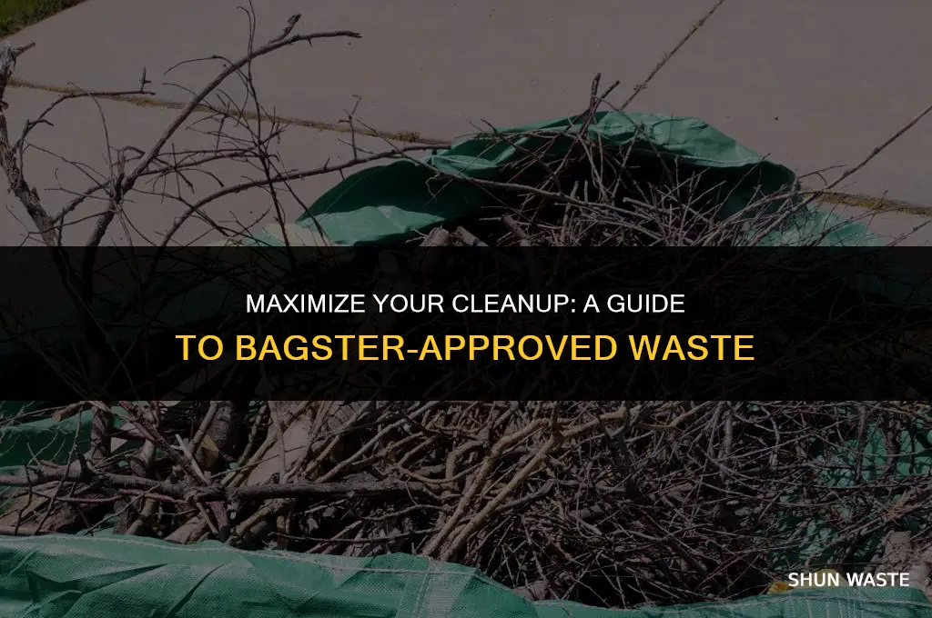 what waste can go in the bagster