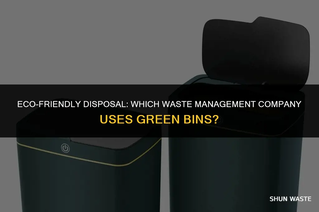 what waste management company has green garbage cans
