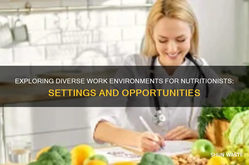 what work environments do nutritionists have