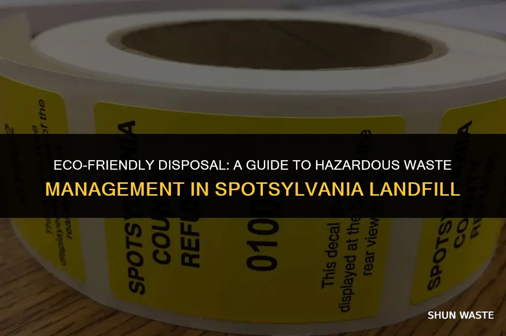 when can i dispose of hazordous waste in spotsylvania landfill