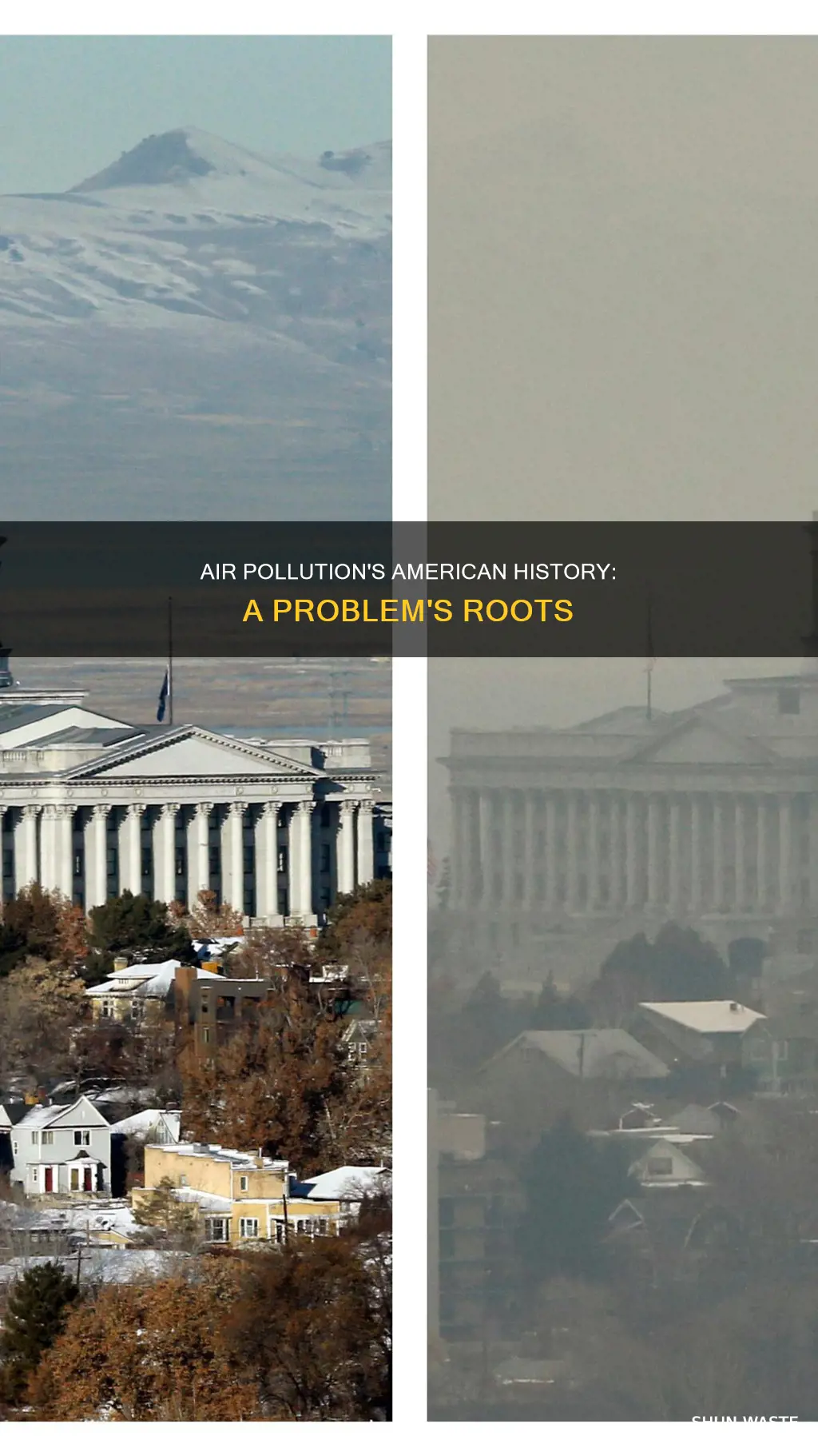 when did air pollution became a problem in america