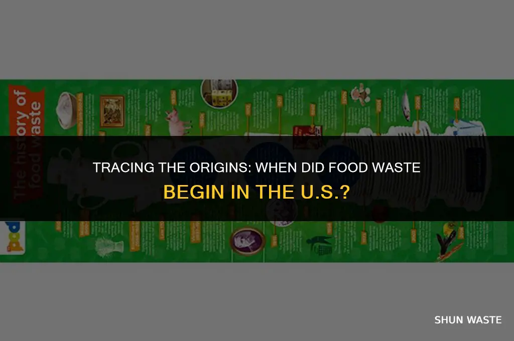 when did food waste start in the united states