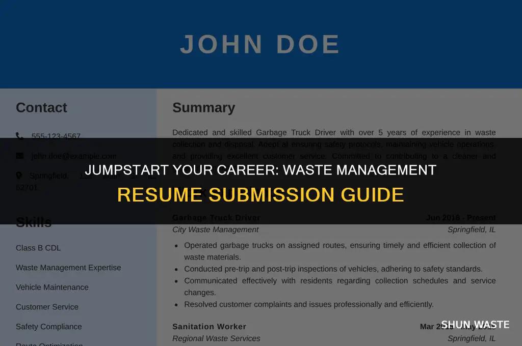 when does waste management open resume